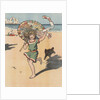 Girl running on beach by Anonymous