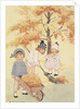 Children gathering leaves by Anonymous