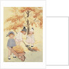 Children gathering leaves by Anonymous