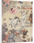 Spectators watching circus performers by Anonymous