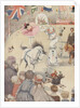 Spectators watching circus performers by Anonymous