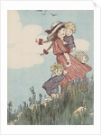 Children standing on hill by Anonymous