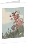 Children standing on hill by Anonymous