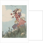 Children standing on hill by Anonymous