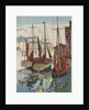 Boats in harbor by Anonymous