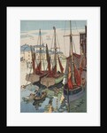 Boats in harbor by Anonymous