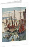 Boats in harbor by Anonymous
