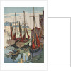 Boats in harbor by Anonymous