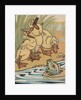 Ducklings and frog by Anonymous