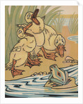 Ducklings and frog by Anonymous