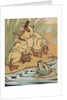 Ducklings and frog by Anonymous