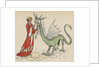 Princess with friendly dragon by Anonymous