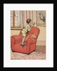 Boy talking to pet parrot by Anonymous