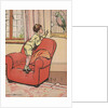 Boy talking to pet parrot by Anonymous