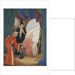Wizard showing girl her changed reflection by Anonymous