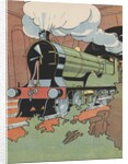 Locomotive train emerging from tunnel by Anonymous