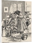 Sick cat being fed gruel by Anonymous