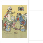 Dog family blowing bubbles by Anonymous