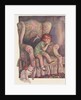 Girl sitting in armchair by Anonymous