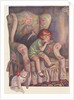 Girl sitting in armchair by Anonymous