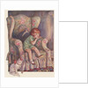 Girl sitting in armchair by Anonymous