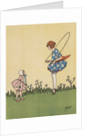 Girls playing jump rope by Anonymous