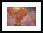 American plane dropping atomic bomb by Anonymous