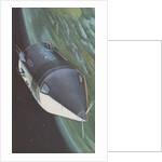 Soviet satellite orbiting Earth by Anonymous