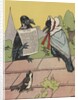 Crow couple sitting on roof by Anonymous