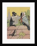 Crow couple sitting on roof by Anonymous