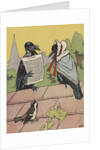 Crow couple sitting on roof by Anonymous