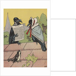 Crow couple sitting on roof by Anonymous