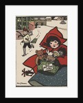 Girl holding basket of toys by Anonymous