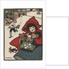 Girl holding basket of toys by Anonymous