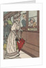 Mother saying goodbye to toddler on train by Anonymous
