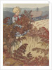 Child gathering ferns by Anonymous