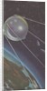 Sputnik I orbiting around Earth by Anonymous
