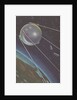 Sputnik I orbiting around Earth by Anonymous