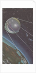 Sputnik I orbiting around Earth by Anonymous
