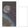 Sputnik I orbiting around Earth by Anonymous