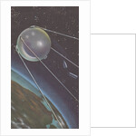 Sputnik I orbiting around Earth by Anonymous
