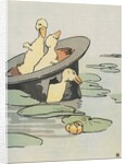 Three ducklings in a hat by Anonymous