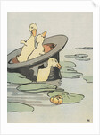 Three ducklings in a hat by Anonymous