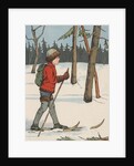 Boy cross-country skiing by Anonymous