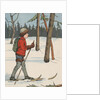Boy cross-country skiing by Anonymous