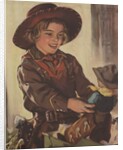 Cowgirl with doll by Anonymous