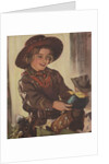 Cowgirl with doll by Anonymous