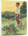 Boy walking outdoors by Anonymous