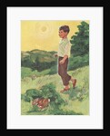 Boy walking outdoors by Anonymous