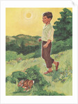 Boy walking outdoors by Anonymous